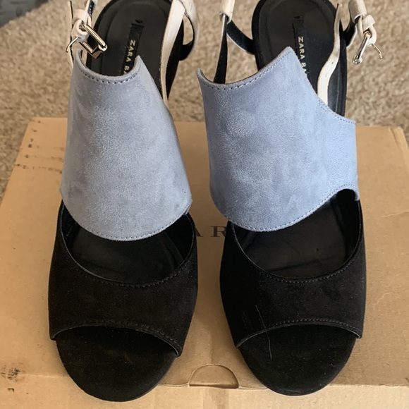 Barely worn Zara block coloured heels. - Picture 2 of 4